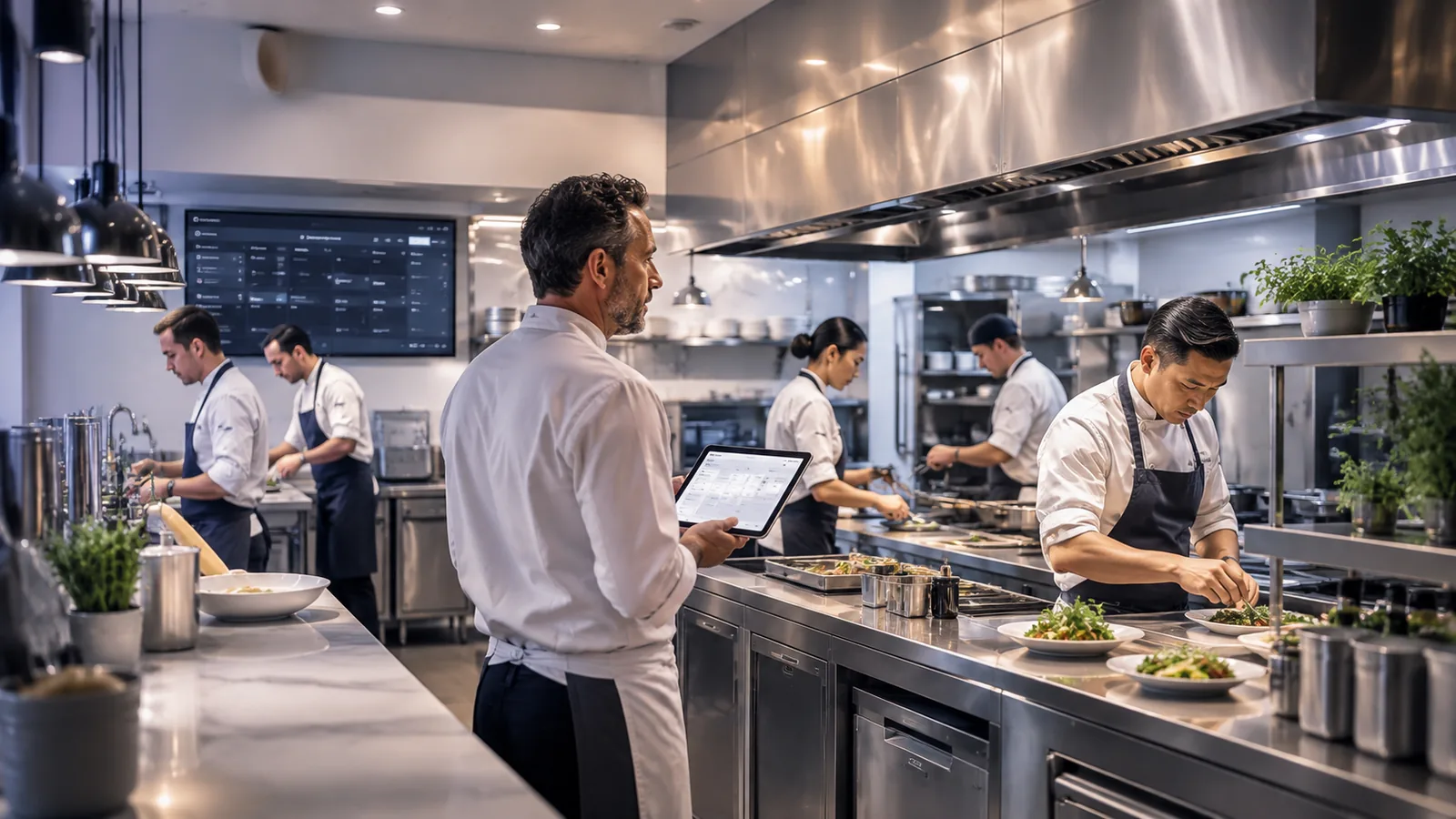 Cuisine professionnelle organisée, équipe coordonnée avec Weavire